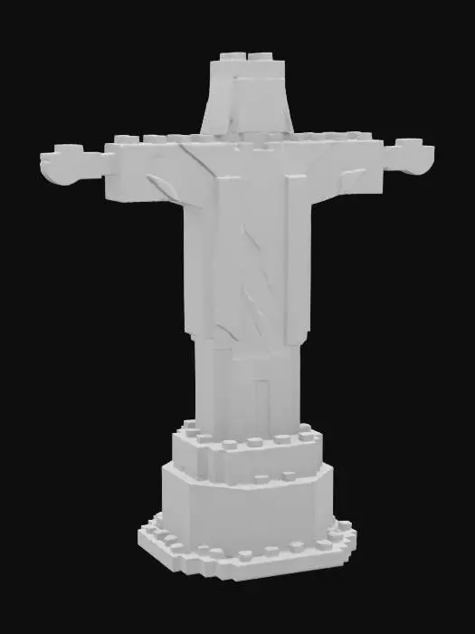 3D model for [Brazil], Lego Christ the Redeemer, #AroundTheWorld#