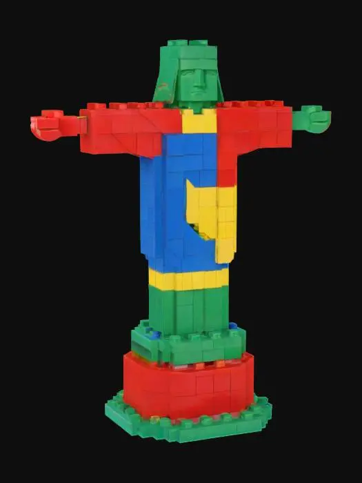 3D model for [Brazil], Lego Christ the Redeemer, #AroundTheWorld#