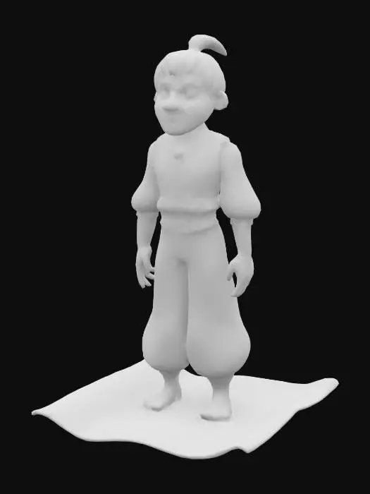 3D model for Aladin in his flying carpet. Realistic 3D model. Well lit. Isolated on clean background. #AroundTheWorld#