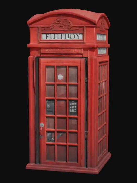 3D model for Realistic London phone booth. HDR. #AroundTheWorld#