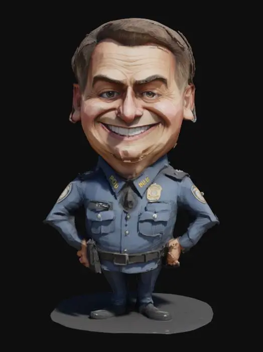 3D model for [Brazil] Jair Bolsonaro as a officer, #AroundTheWorld#