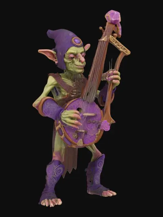 3D model for Goblin Minstrel, #AroundTheWorld#