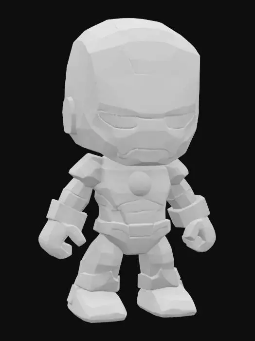 3D model for Mini cartoon Iron Man. Standing in A pose.professional detailed texture. Realistic texture. Clean geometry. High definition texture.