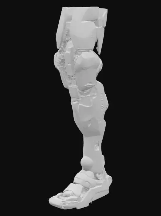 3D model for Technological and detailed mecha leg. With intricate circuits and cybernetic materials. Realistic texture. Professional object. Clean geometry. High definition texture. Hard surface. Ensure its made in the highest quality.