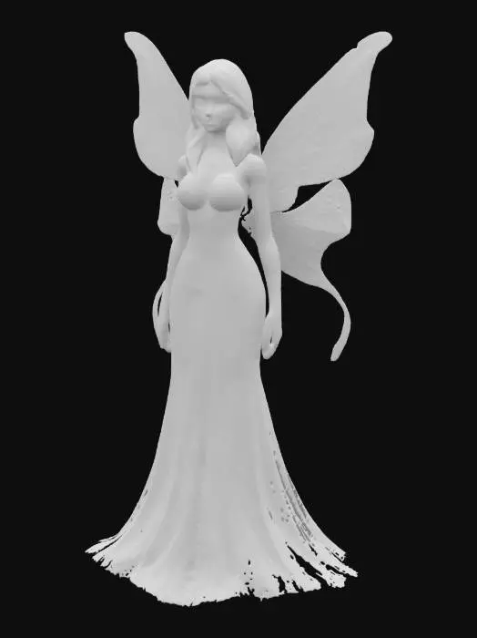 3D model for Female fairy character. Ultra realistic. Blessed. Professional texture. Highly defined details. SAFE FOR WEB.