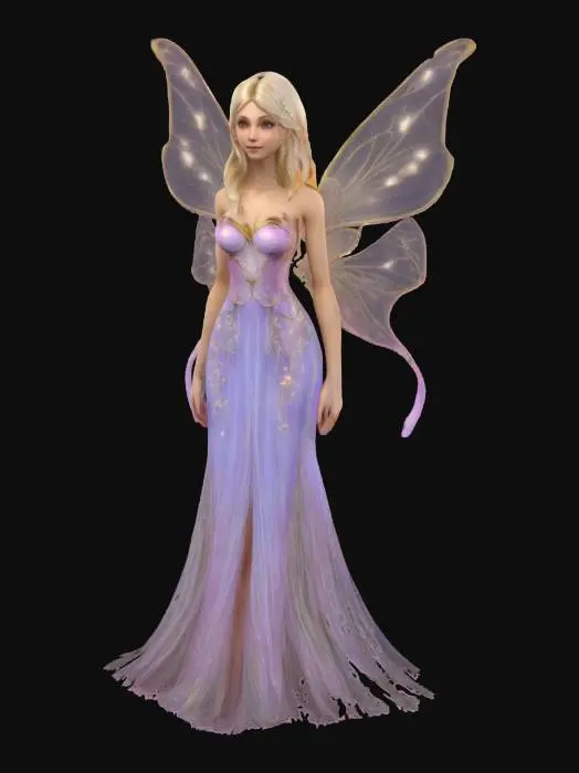 3D model for Female fairy character. Ultra realistic. Blessed. Professional texture. Highly defined details. SAFE FOR WEB.