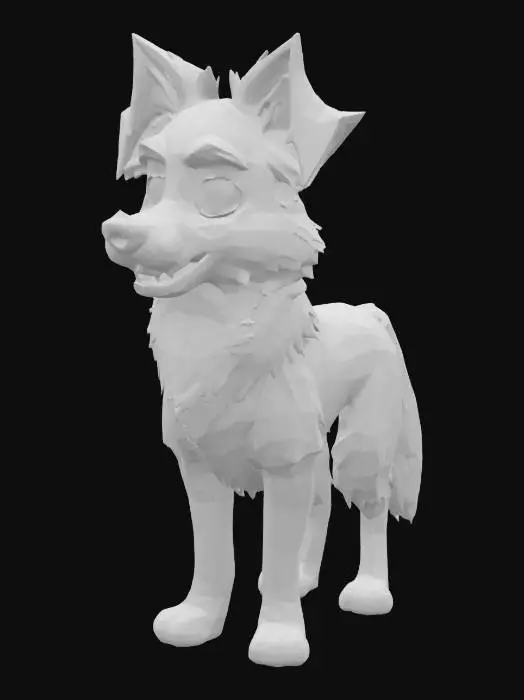3D model for Cartoon Border Collie standing up. Realistic texture. Clean geometry. High definition texture.
