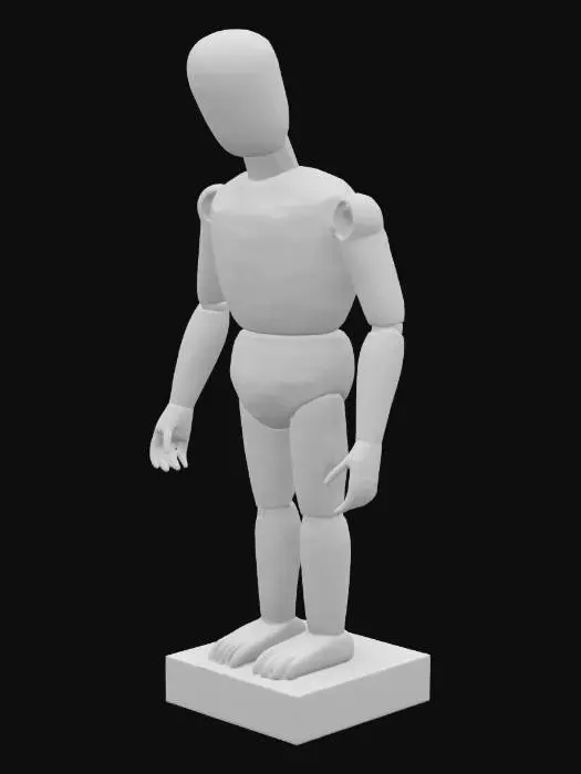 3D model for A wooden medieval Training dummy