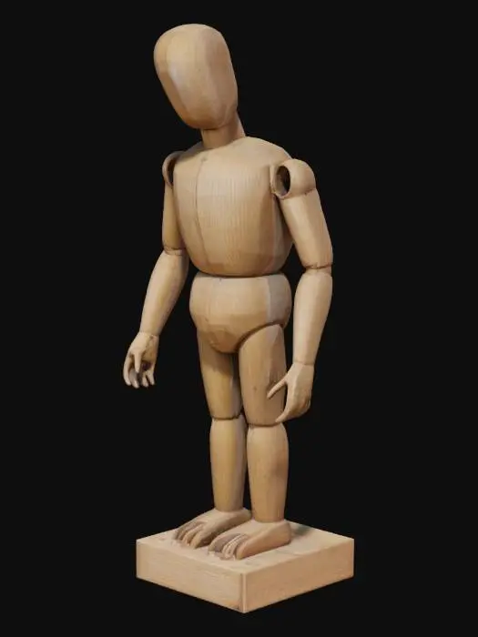 3D model for A wooden medieval Training dummy