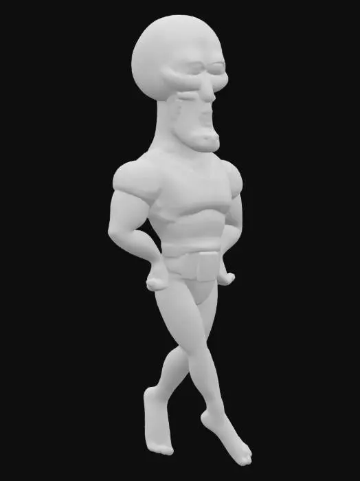 3D model for Bold Squidward, #ocean#
