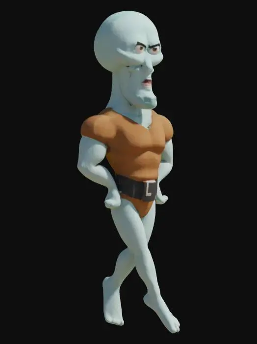 3D model for Bold Squidward, #ocean#