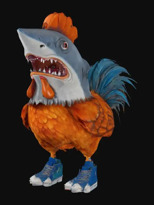 3D model for Sharkooster, #SketchTo3D#