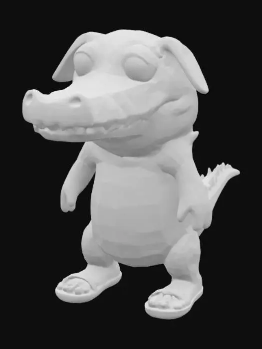 3D model for Crocodog, #SketchTo3D#