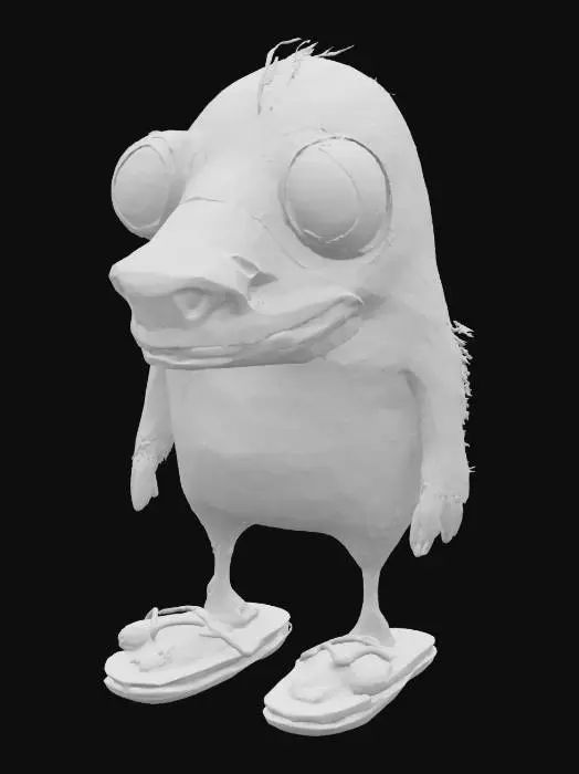 3D model for Fluffy Flipflop, #SketchTo3D#