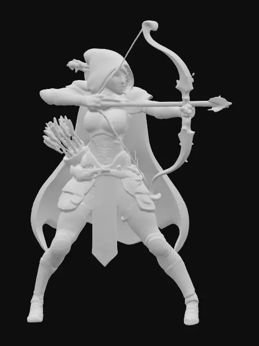 3D model for Archer of the Enchanted Forest, #PBR#