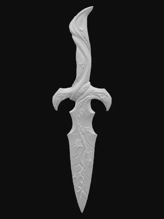 3D model for Silver Leaf Dagger
