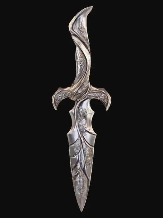 3D model for Silver Leaf Dagger
