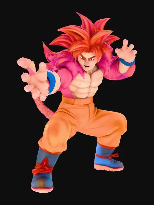 3D model for Super Saiyan 4 Transformation