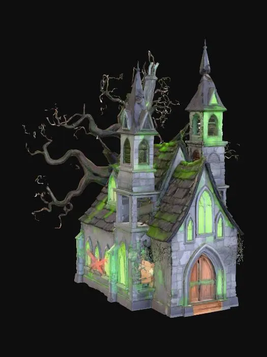 3D model for Spooky Church, #Halloween2025#