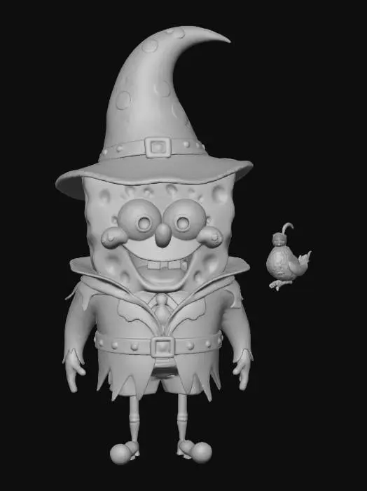 3D model for Witchy Sponge, #Halloween2025#