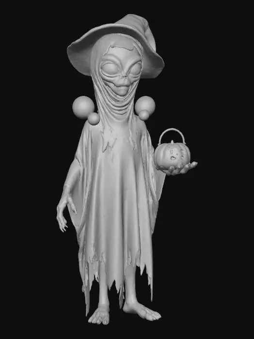3D model for Alien Trick-or-Treater, #Halloween2025#