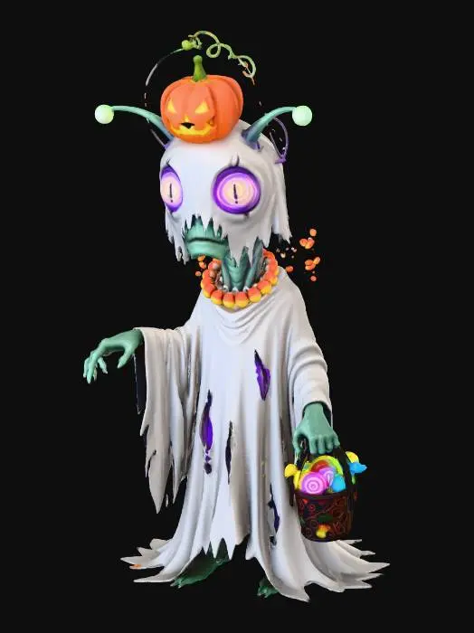3D model for Alien Trick-or-Treater, #Halloween2025#
