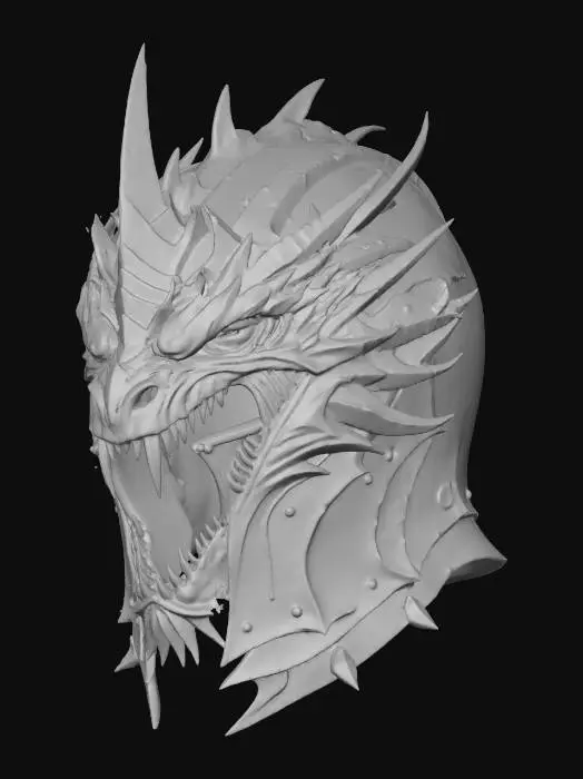 3D model for Black Dragon Helm