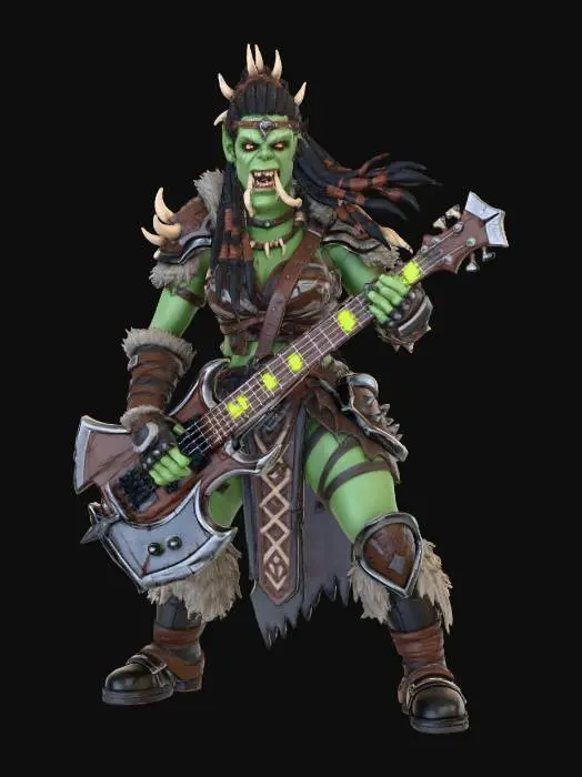 3D model for Female Orc Rocker