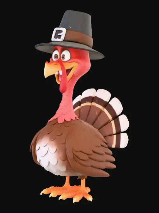 3D model for Pilgrim Turkey, #Thanksgiving#
