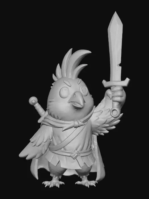3D model for Feathered Hero