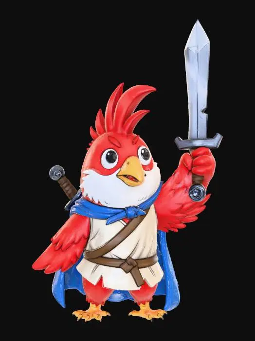 3D model for Feathered Hero