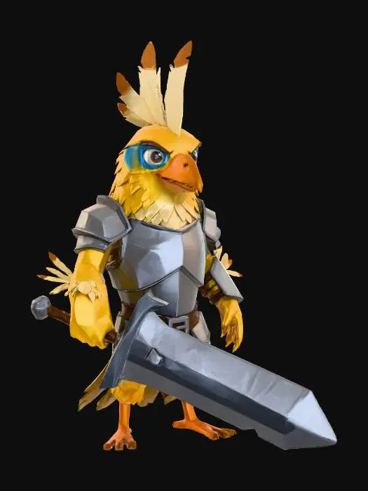 3D model for Yellow Feathered Warrior