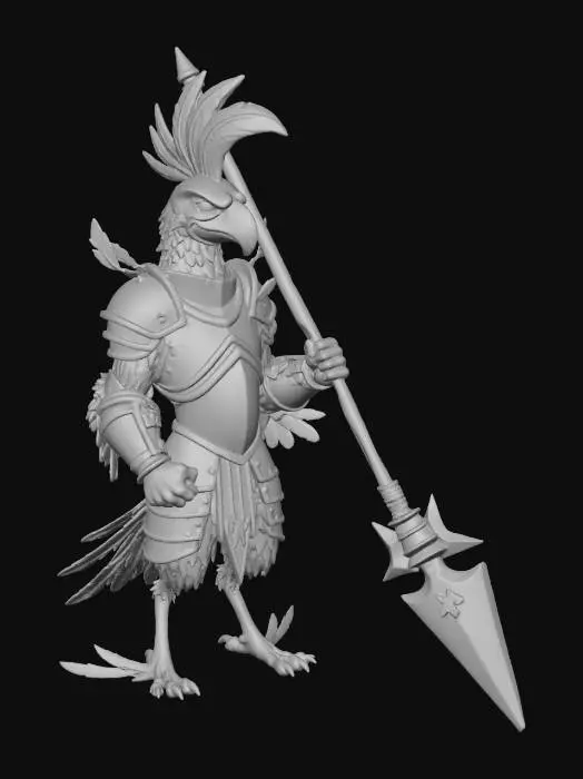 3D model for Crimson Bird Sentinel