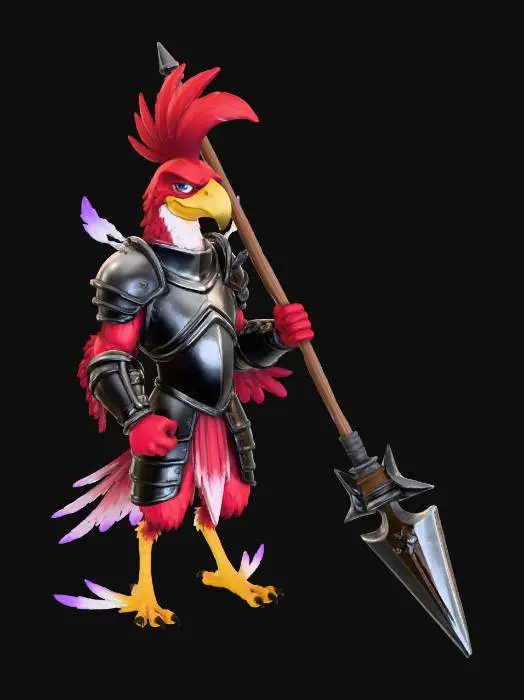 3D model for Crimson Bird Sentinel