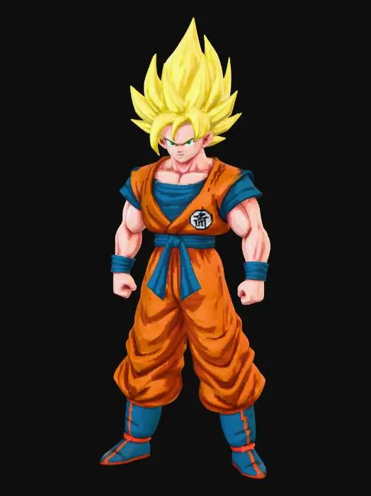 3D model for Super Saiyan Ki