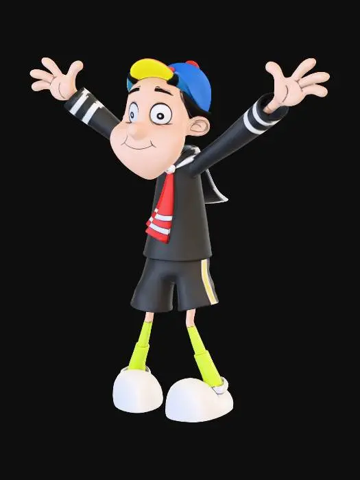 3D model for Boy with a Colorful Cap