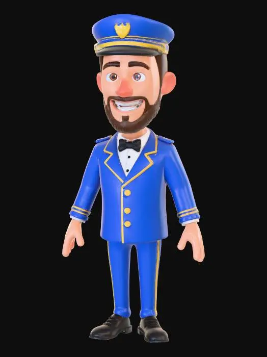 3D model for Train Conductor Character