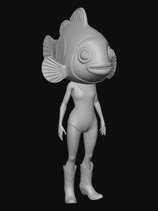 3D model for Fishy Boots Fashionista