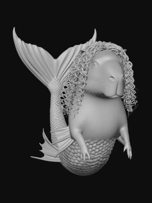 3D model for Capybara Mermaid