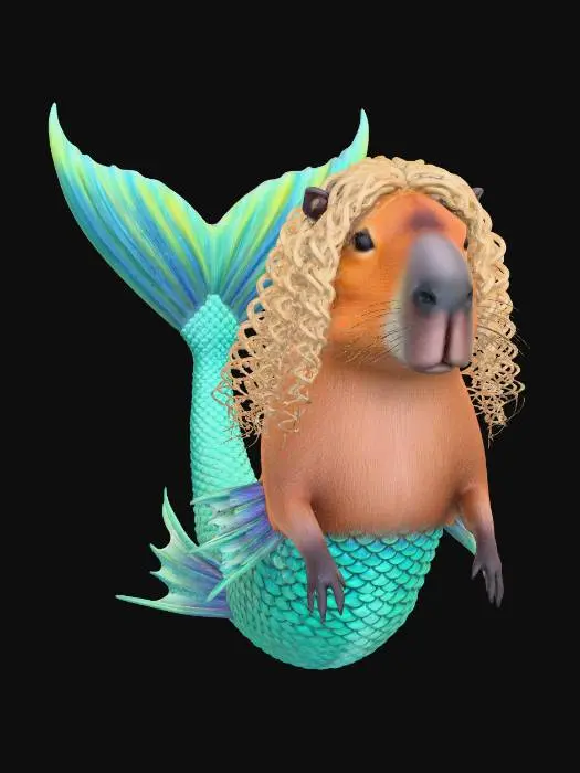 3D model for Capybara Mermaid