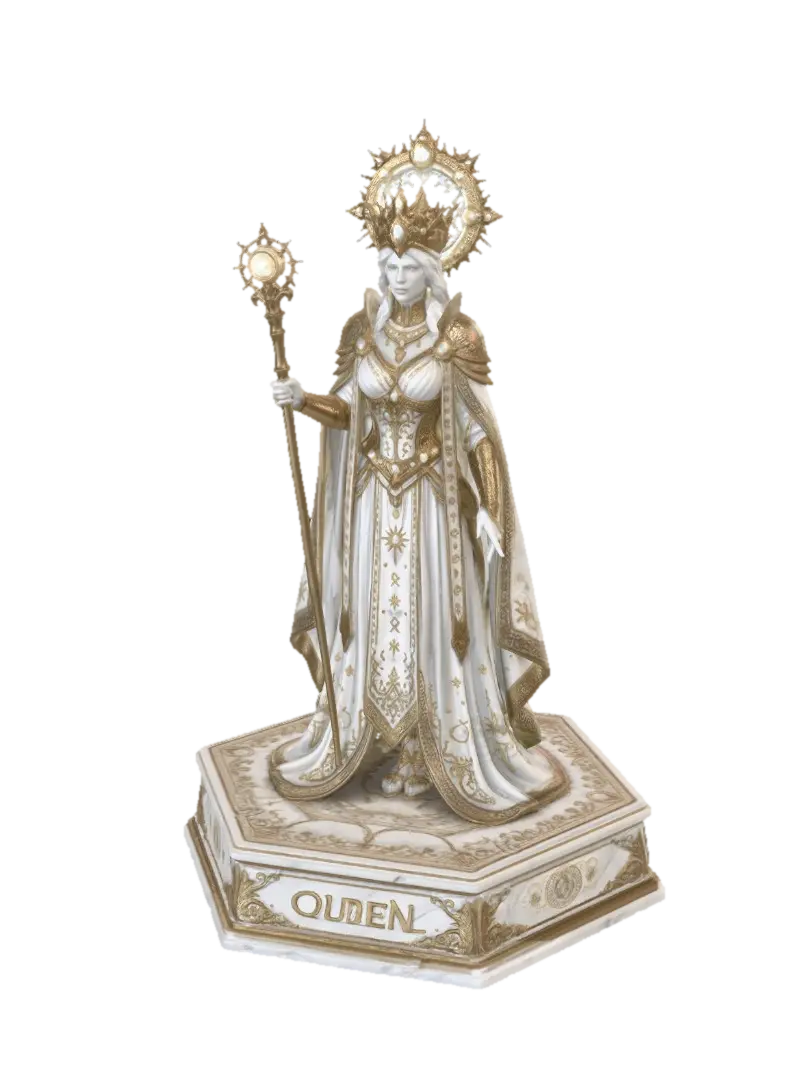 Golden Queen - Monarch 3D model, vytvořený pomocí AI