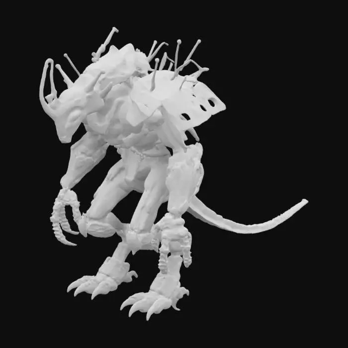 3D model for a shapeshifting nanobot swarm boss for a futuristic RPG. The swarm should be capable of transforming into various forms such as a beast, a cloud, or a humanoid figure. It should have a metallic sheen with glowing LED lights, and be composed of countless tiny particles that can aggregate and disperse. The design should convey a sense of advanced technology and adaptability, fitting for a challenging boss encounter in a sci-fi setting.