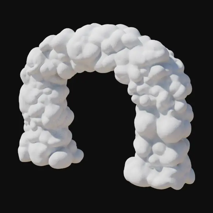 3D model for Imagine an #arch# decorated. Made out of clouds. High defined. Detailed. Hard surface. Perfect texture. High quality.