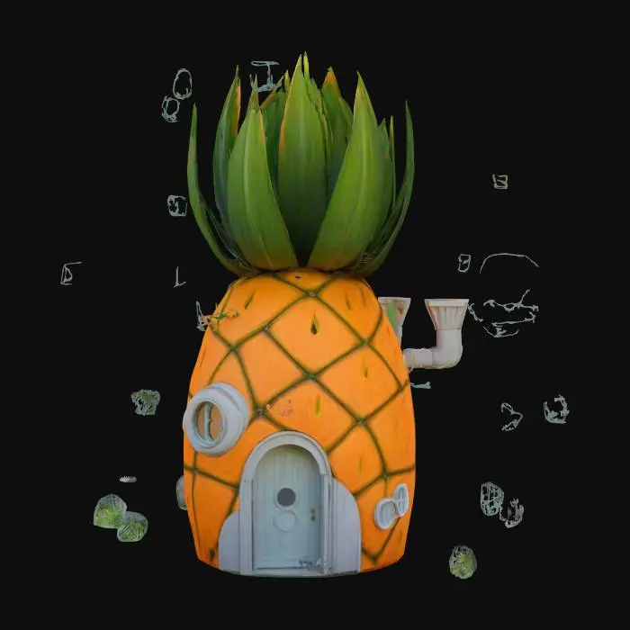 3D model for Pineapple Home Underwater, #ocean#, Spongebob