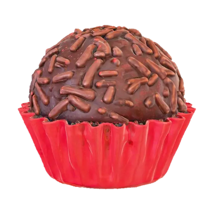 Brigadeiro, #food# - Chocolate 3D model, vytvořený pomocí AI