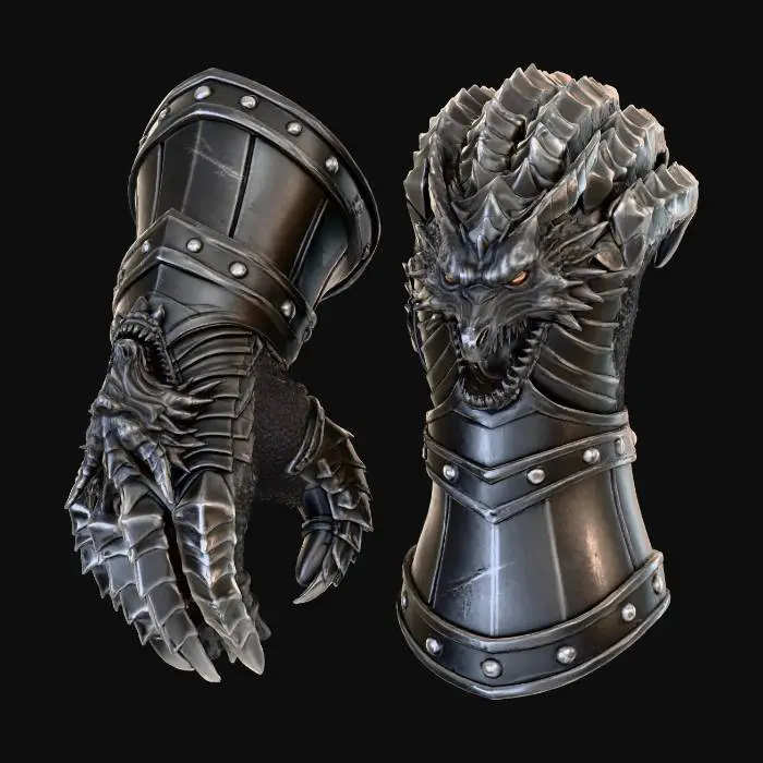 3D model for Black Dragon Gauntlets
