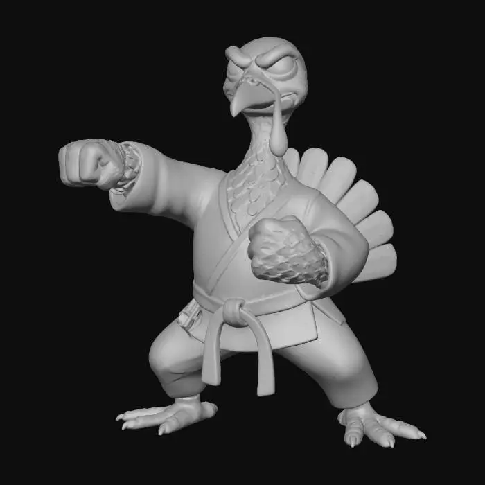 3D model for Karate Turkey, #Thanksgiving#