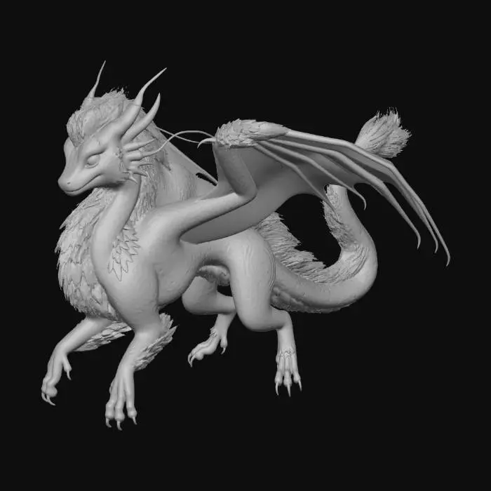 3D model for Mystic Furry Dragon