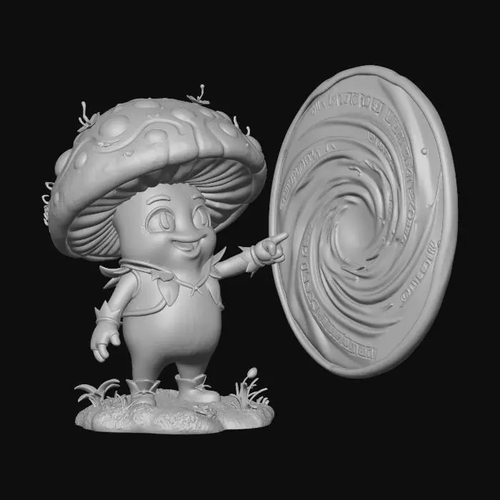 3D model for Mushroom Mage and the Portal