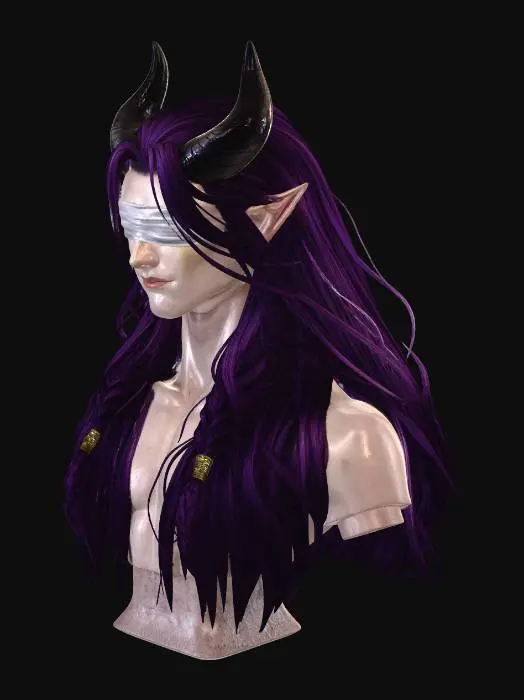 3D model for Veiled Horned Mage